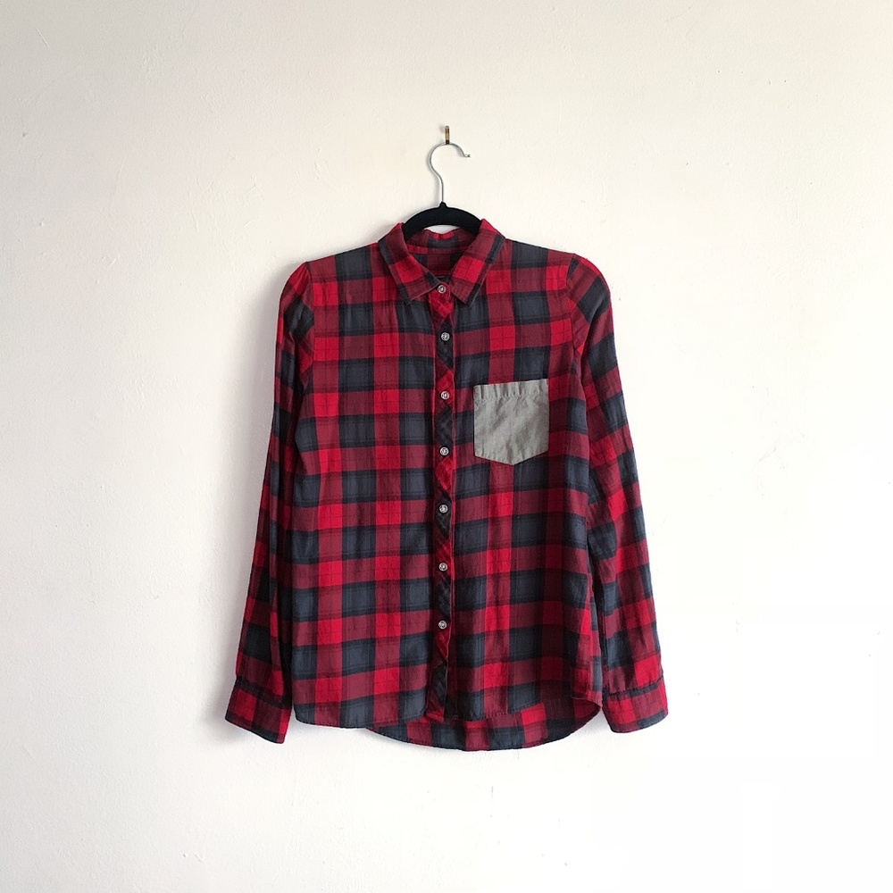 LIFETIME COLLECTIVE | Red Plaid Button-Up